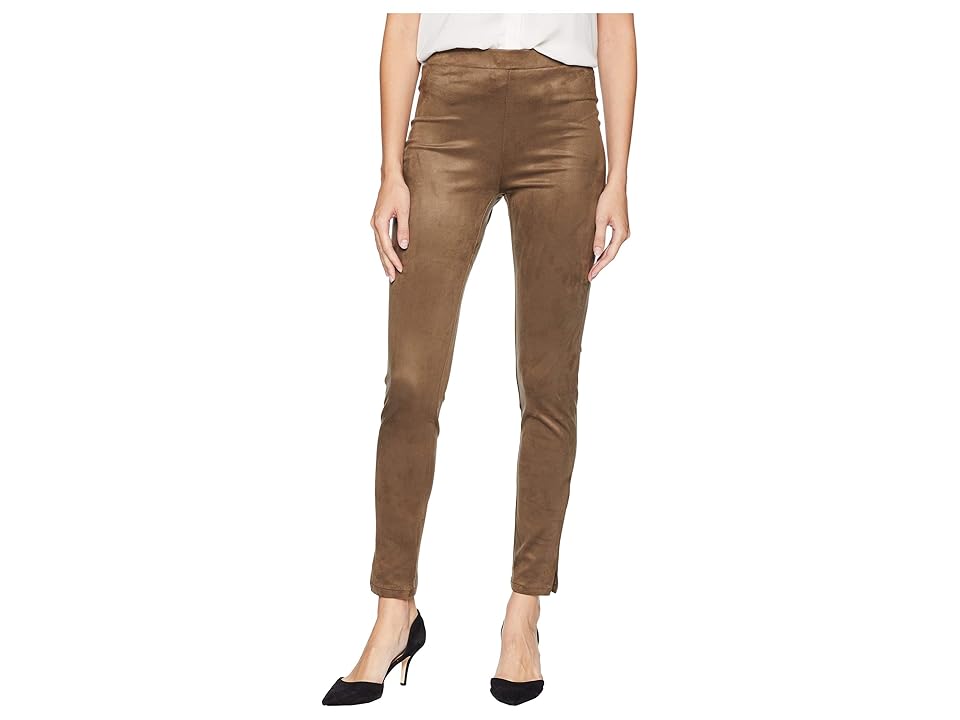 

Karen Kane Faux Suede Slit-Hem Pants (Earth) Women's Casual Pants