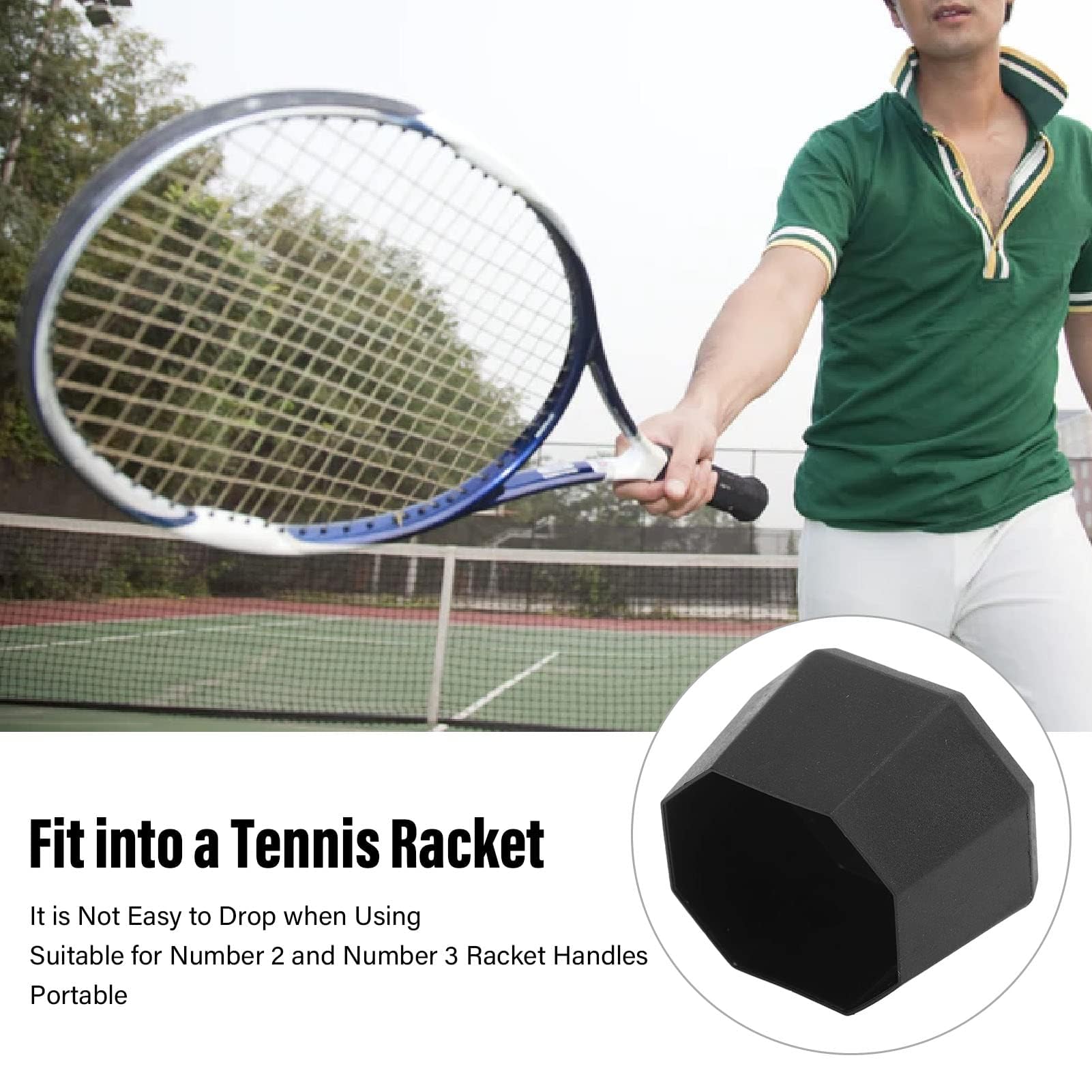 Lot de 4 Embouts de Raquette de Tennis en Silicone, pour Manche de Raquette de Tennis, Accessoire de Tennis pour Raquette de Racquetball
