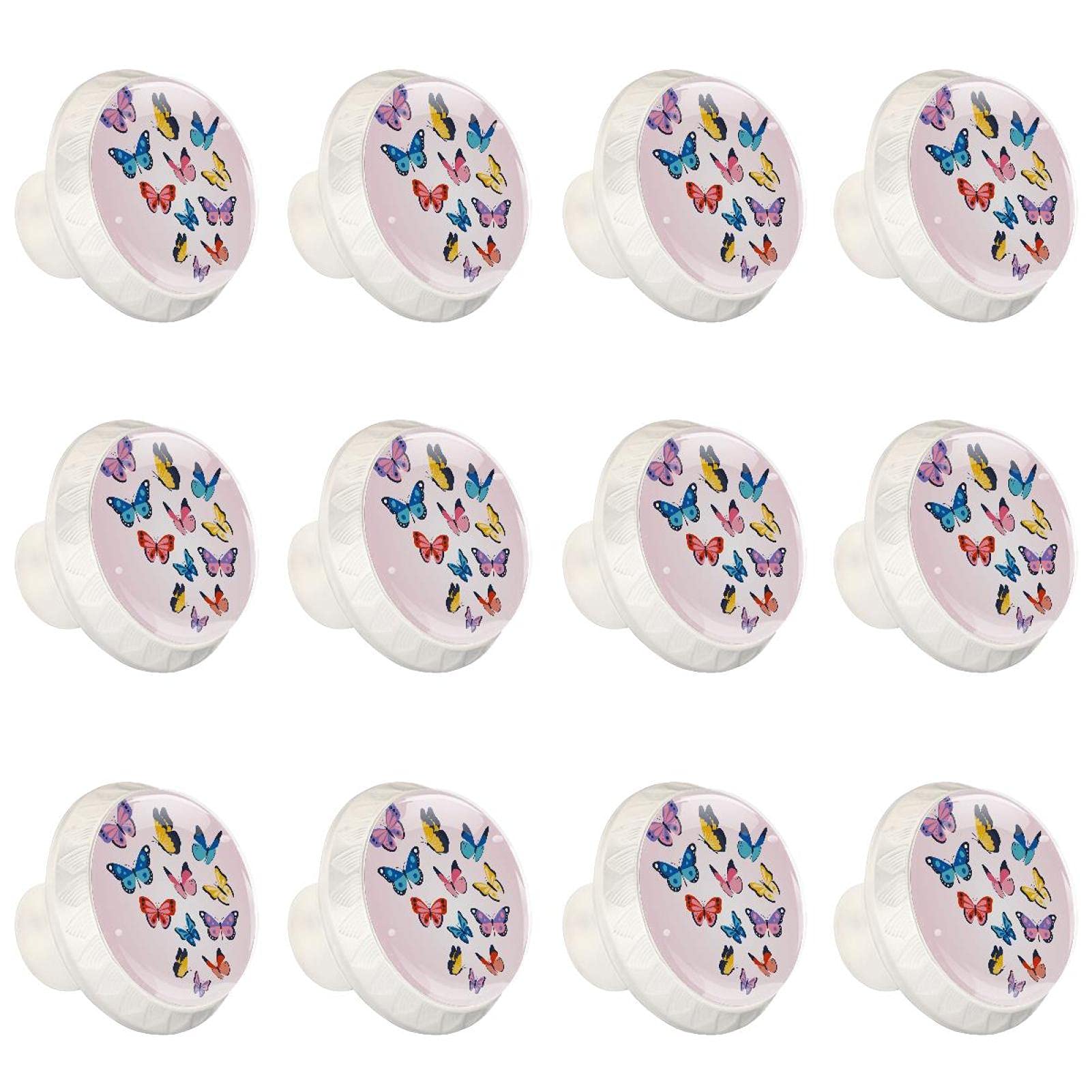 Boutons d'armoire empreinte de patte lot de 12 poignées de meubles ronds de 1,37 pouces pour tiroir
