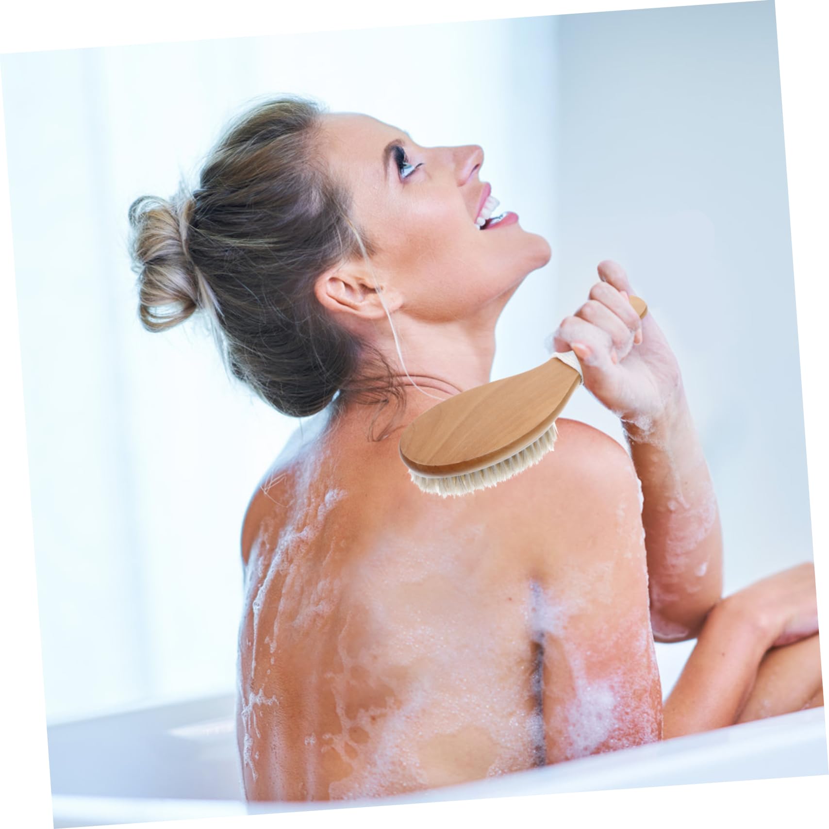 Didiseaon 5 Piezas Cepillo de baño de cerdas suaves de crin herramienta de baño corporal cepillo exfoliante de espalda cepillo de baño corporal depurador de de baño cepillo de espalda