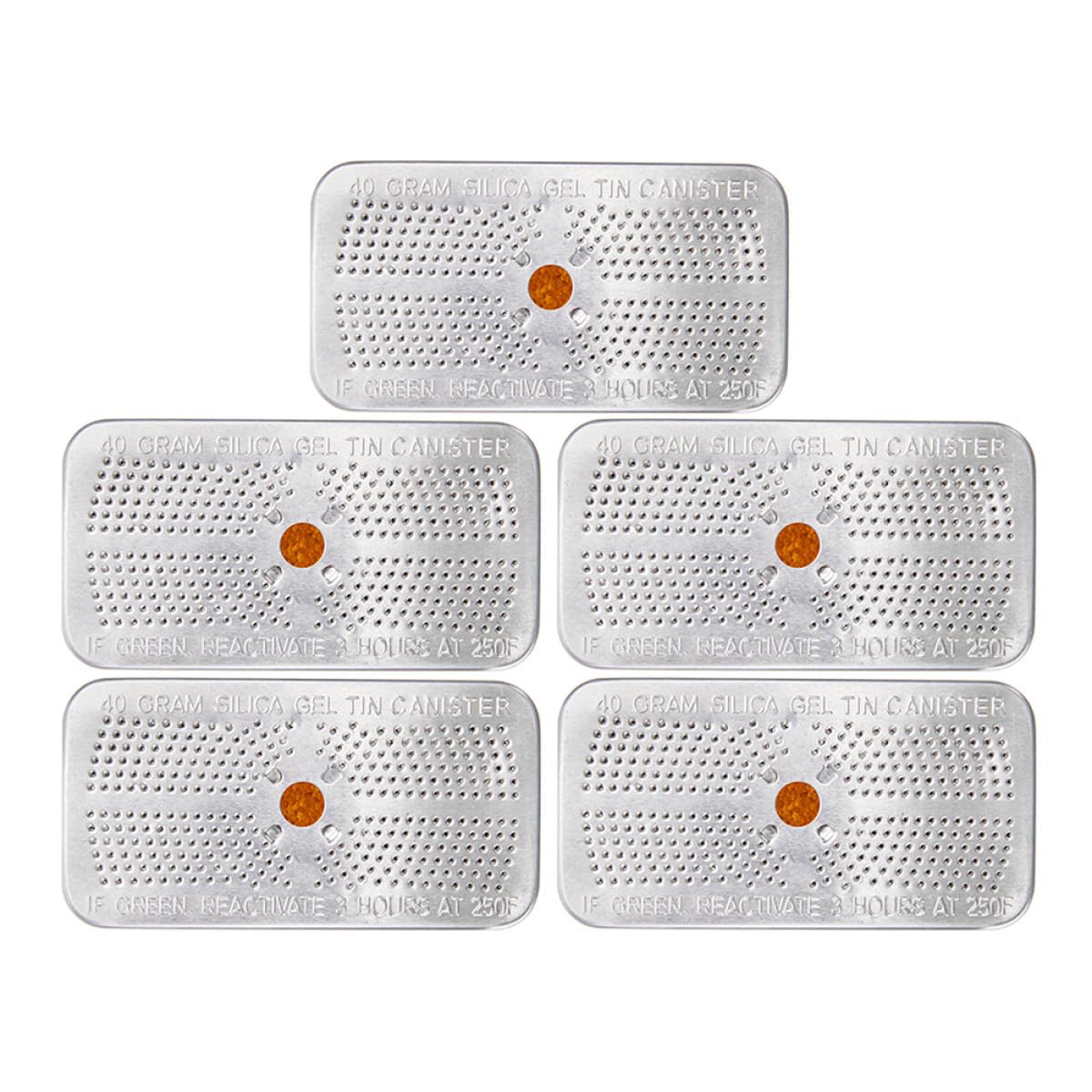 5 Pezzi Pacchetti di Silice da 40 G Indicatore Colore Riutilizzabili, Assorbenti Umidità Sicuri per Casseforti, Armadi e Dispositivi Elettronici