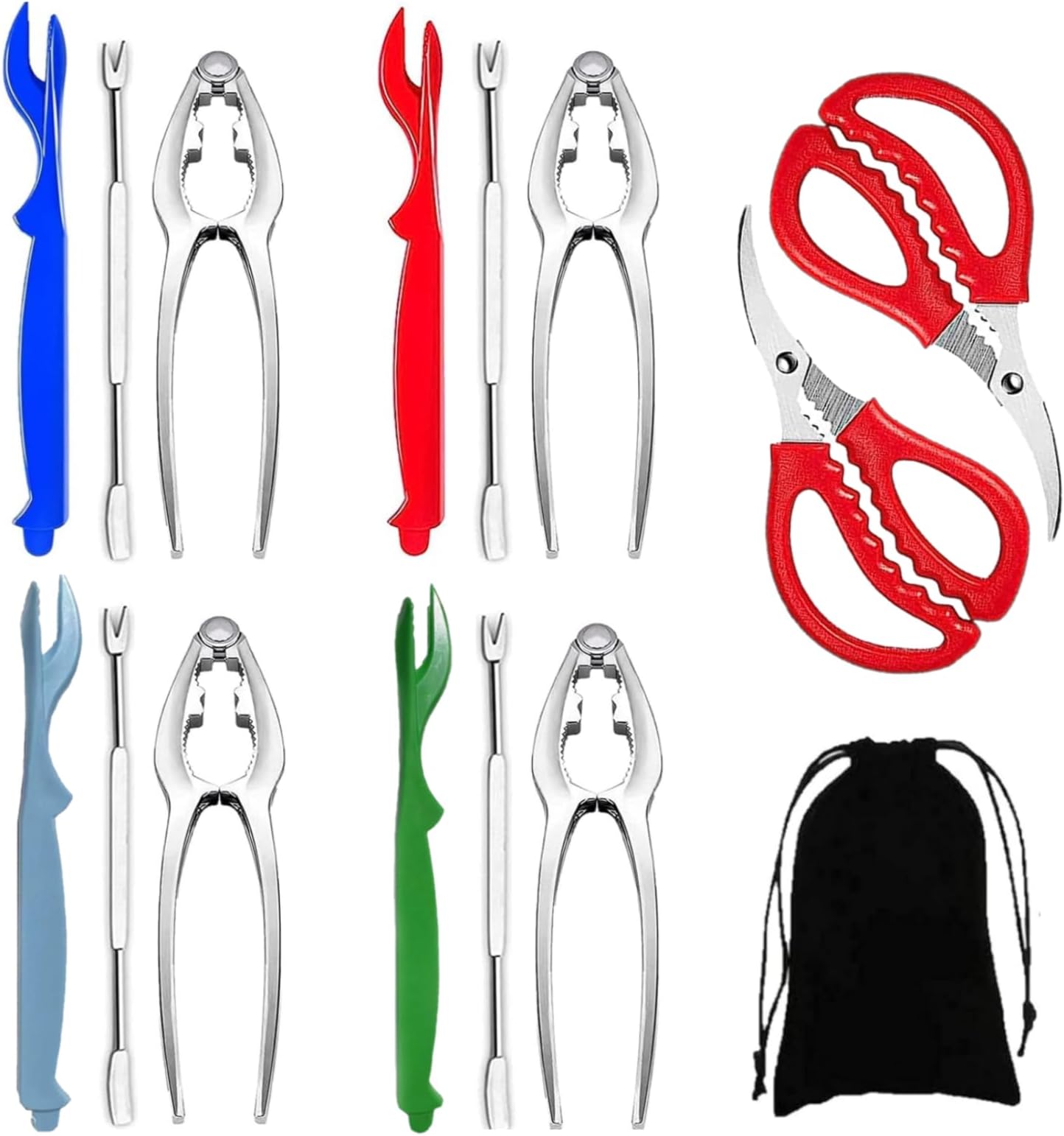 Amazon.com: 15PCS Crab Crackers and Tools Seafood Tools Set Stainless ...