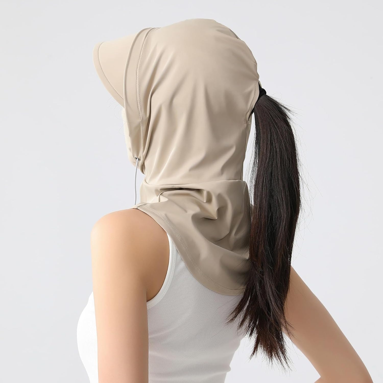 3-in-1 Cooling Breathable Balaclava Face Mask with Nose Mesh Sun UV Protection Hood Full Head Cover Women Outdoor