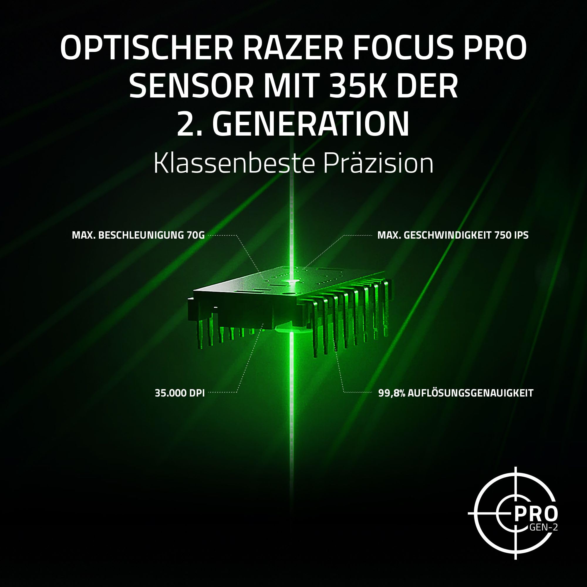 Razer Basilisk V3 Pro 35K Phantom White - Anpassbare kabellose ergonomische RGB Gaming-Maus - optischer 35K DPI Sensor - 4-Wege-Scrollrad - HyperSpeed & Bluetooth - PC/Mac – Bild 3
