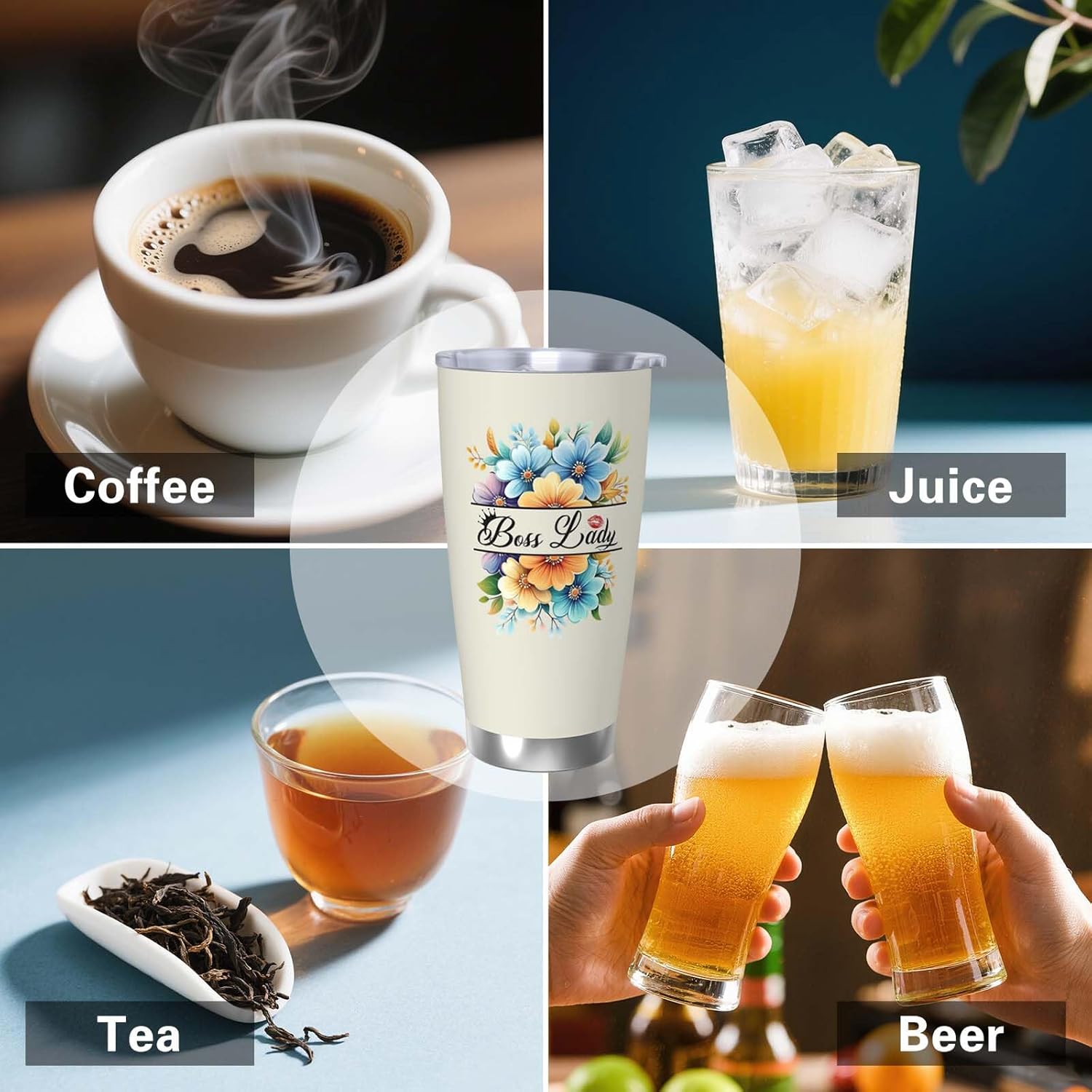 Boss Lady Gift for Women, Best Boss Lady Gifts Coffee Mugs, Boss Day Gift Travel Mug, 20oz Coffee Tumbler, Gifts for Bosses Travel Mugs - Image 4