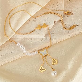 Amazon | [Deelfel] ネックレス レディース ゴールド 18金