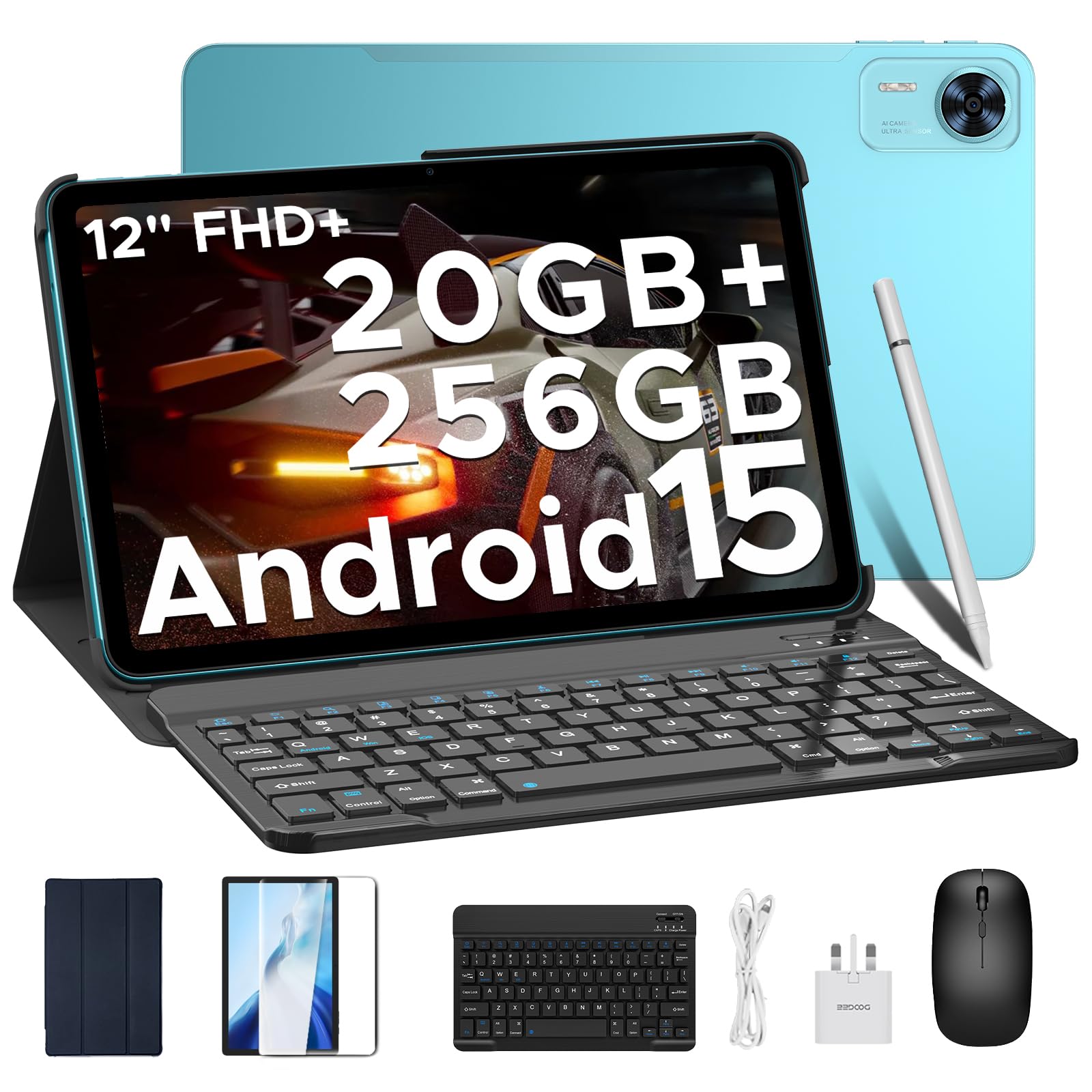 DOOGEE T36 12 inch Tablet with Dual SIM Card Slots, 2.4K Display+ 