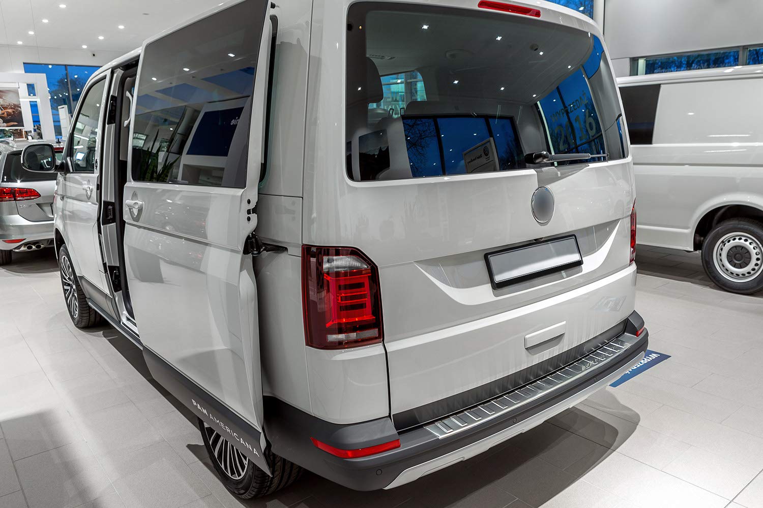 tuning-art L177 Protezione paraurti per Volkswagen T6 Multivan Caravelle 2015-07/2024 Acciaio Inox