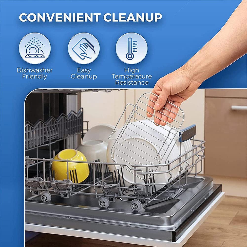 Lizusidtsy Air Fryer Rack for DZ201/DZ401 Foodi Accessories Stainless Steel Multi-Layer Stackable Dehydrator Rack