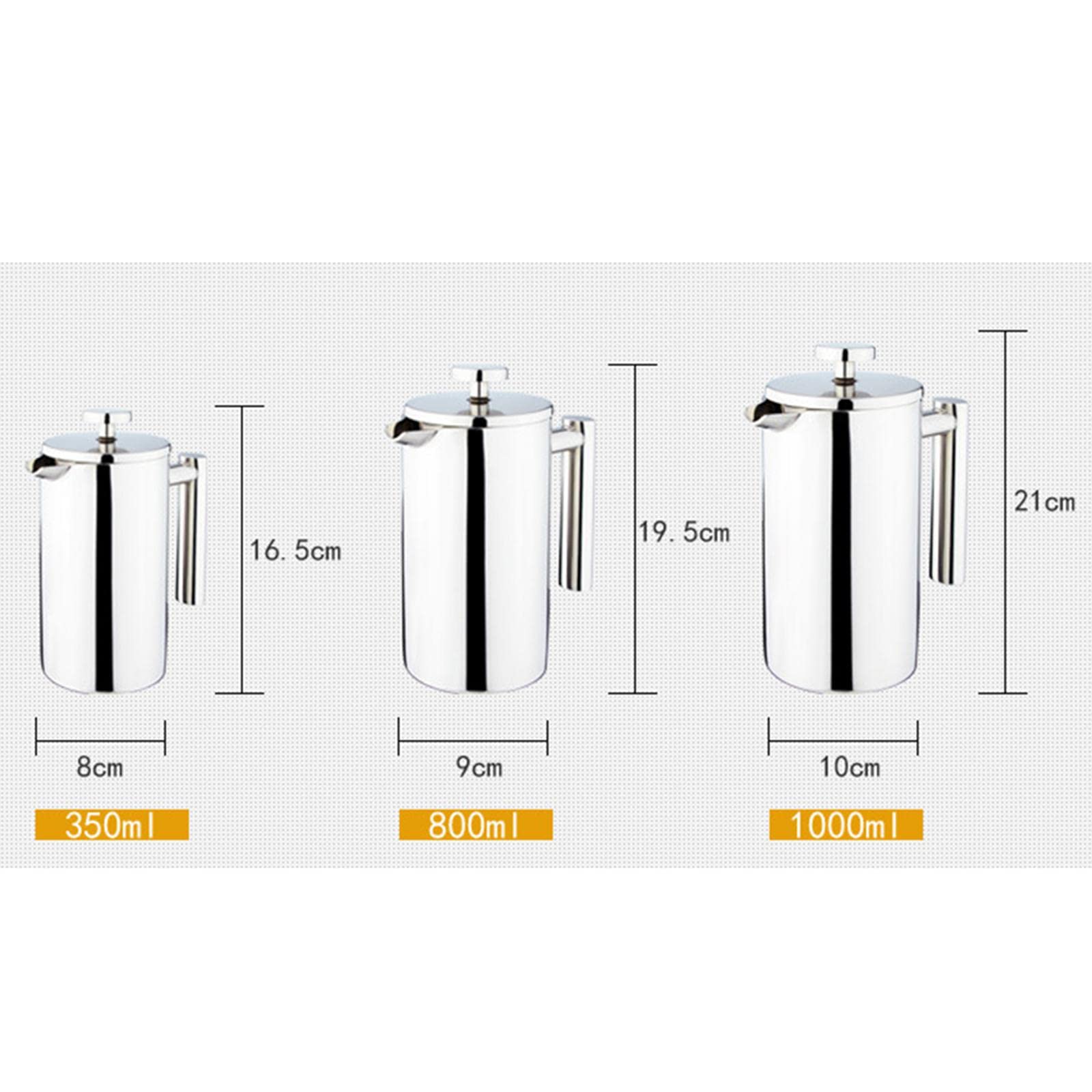 Filtre à Café Cafetiere Cafetiere Cafetiere Cafetière Presse à Café Française, 1000ml