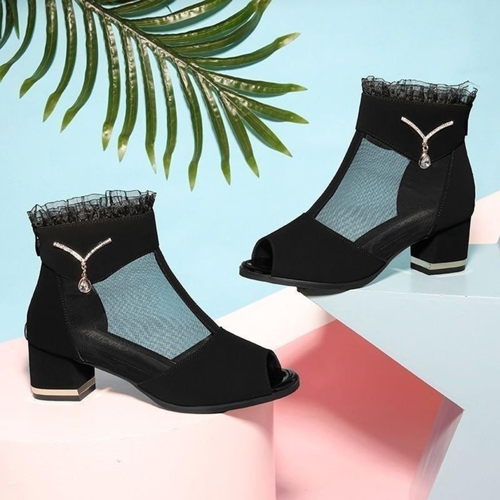 Sandali Donna Zeppa Zeppe Estive Bianhi Eleganti Fashion Casual Sandals Round Slipon Shoes Toe Breathable Sandali Comodi Donna Punta Chiusa