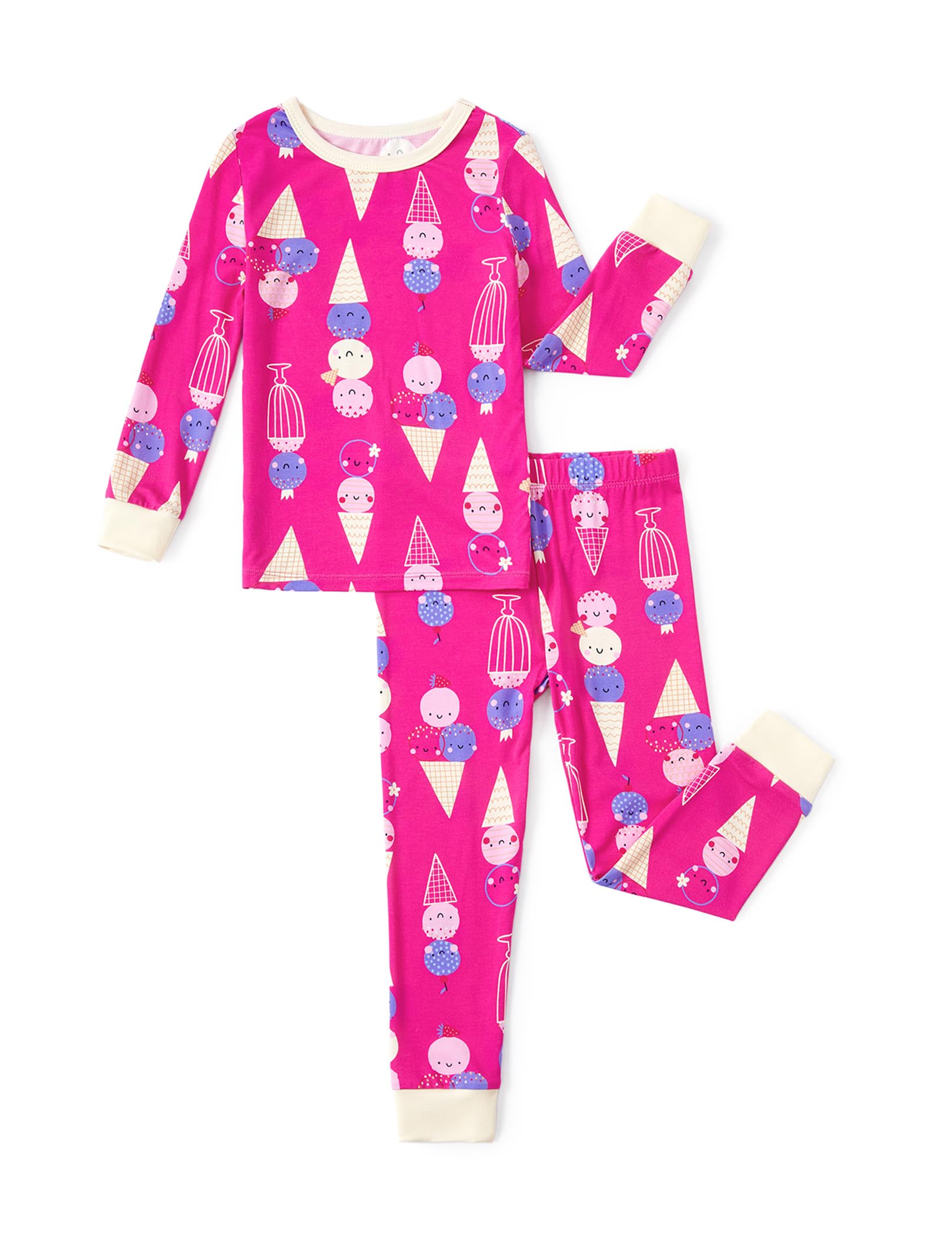 PATPAT Bamboo Viscose Pajama Sets for Toddler Boys &amp; Girls Baby Kids, Ultra-soft Snug fit Pjs Sleepers for Birthday Holiday