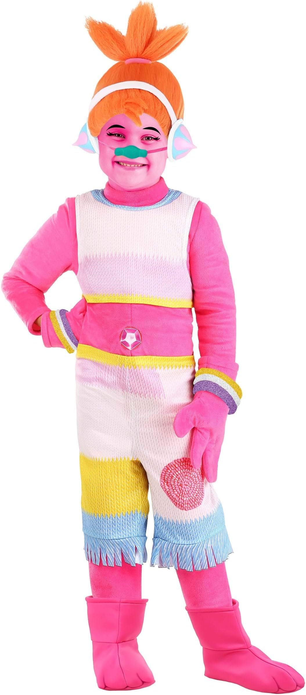 Fun CostumesToddler DJ Suki Costume | Trolls Movie DJ Suki Halloween Costume for Little Kids, Full Outfit with Wig