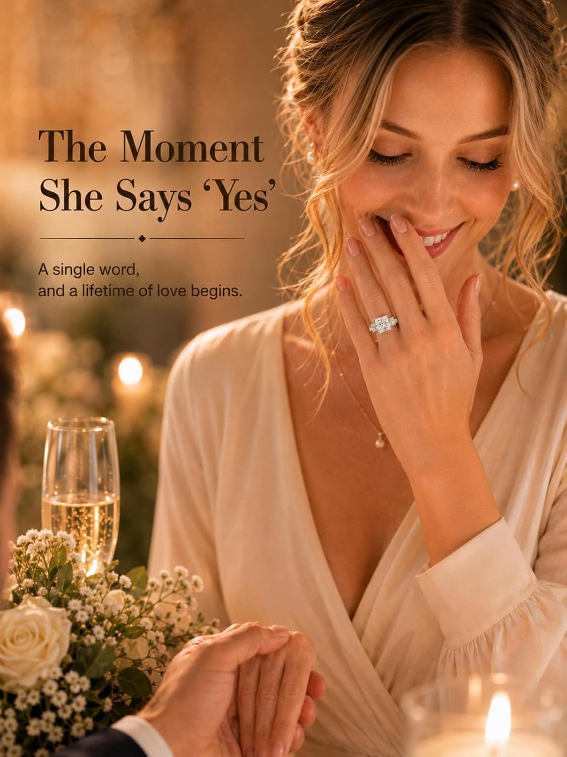 3 Stone Moissanite Engagement Rings for Women, Wedding Promise Ring | Princess Cut 3.5 CT TW, D Color VVS1, 925 Sterling Silver, Anniversary, Past Present Future 3 Stone Design, Certificate