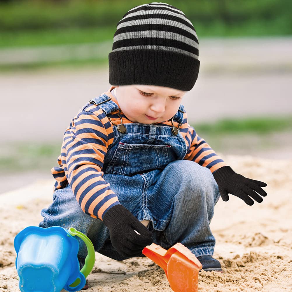 BQUBO Set Di Cappelli E Guanti Per Neonati, Berretto Ospedaliero Berretto Con Fiocco Per Neonati Guanti In Cotone Per Neonati Guanti Antigraff~p111369433