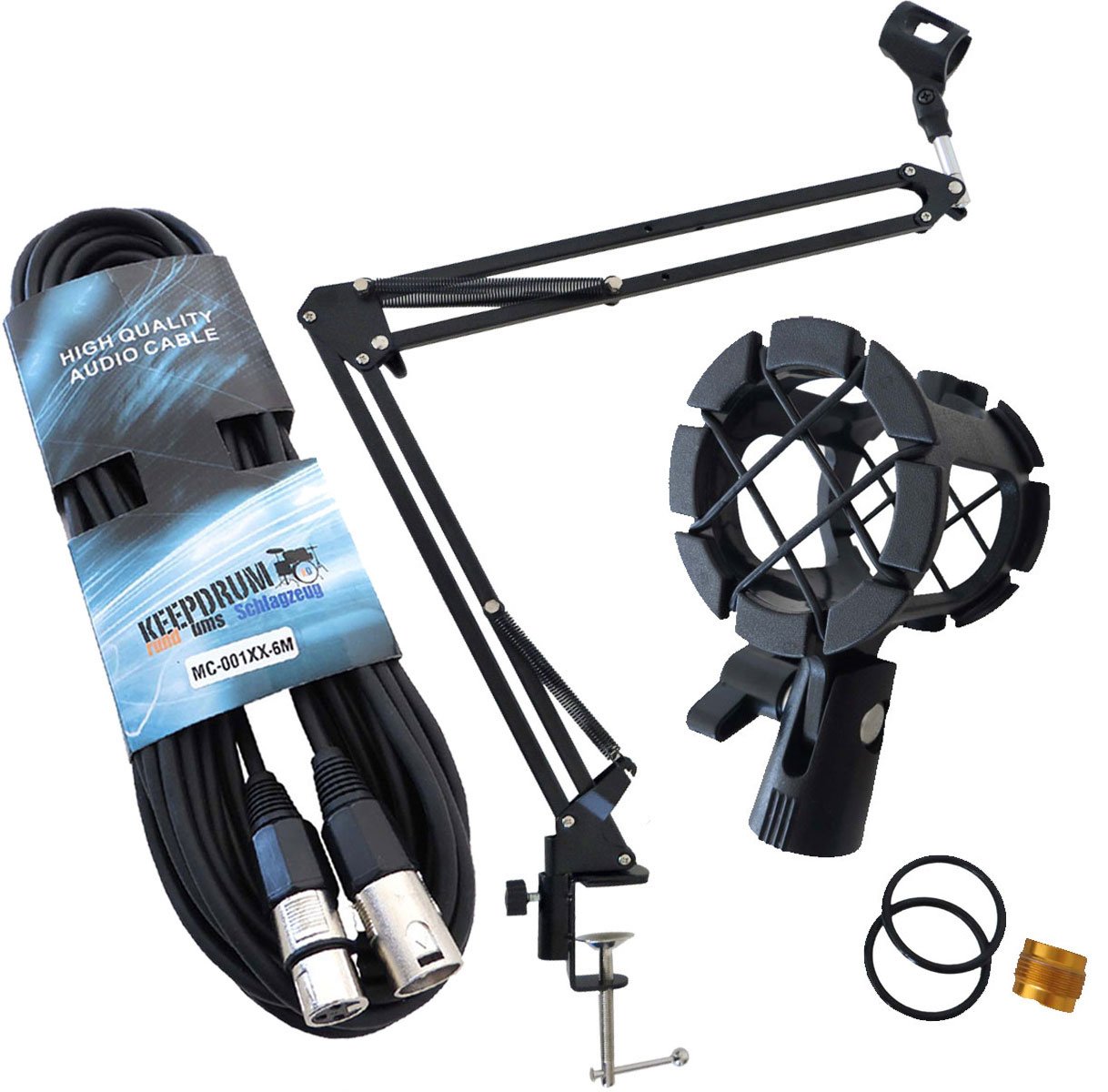 NB35 microfono treppiede da tavolo Arm Braccio + PCMH1 ragno + 6 M XLR microfono KEEPDRUM