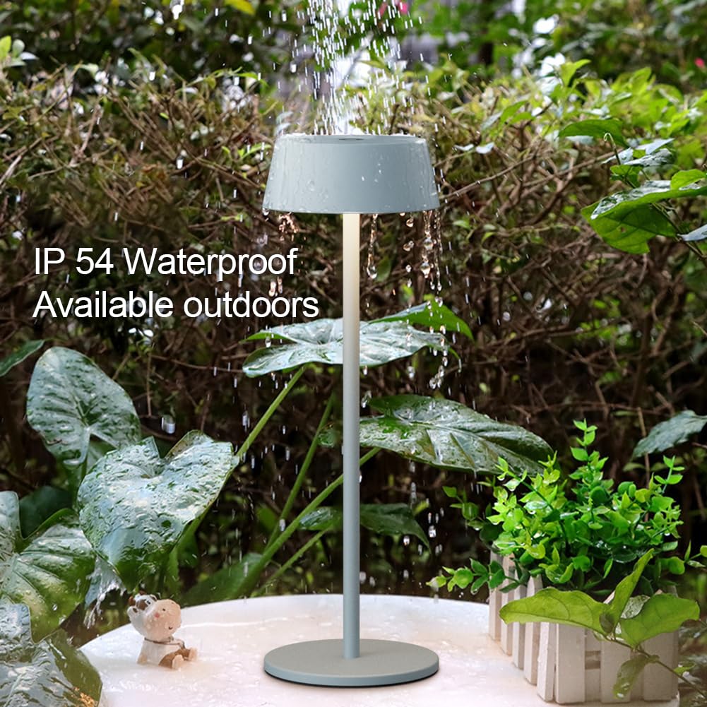 K-Bright Lampada da tavolo, Lampada Notte 3000K, Protezione IP54 Lampada Led Ricaricabile senza fili, Adatto A Cena, Lettura, Camera, Giardino E Tanto In Piu (Blu)