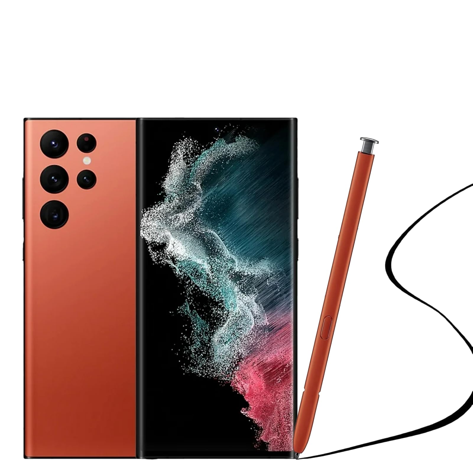 Galaxy S22 Ultraペン交換用 Samsung Galaxy S22 Ultra 5G SM-S908、S22 Ultra Sペン スタイラスペン タッチペン Samsung Galaxy S22 Ultra S ペンチップ/ペン先 Bluetoothなし (オレンジ)