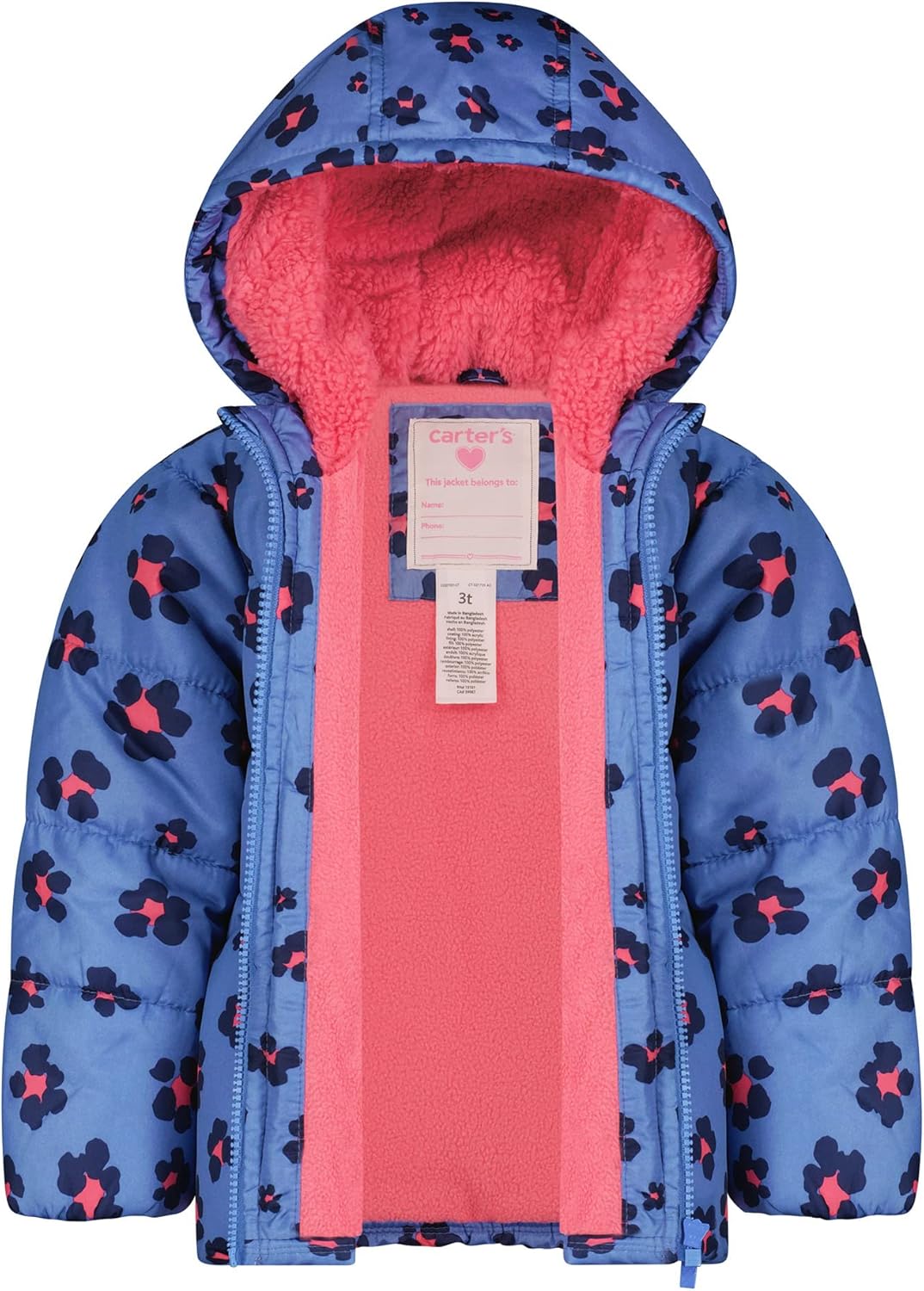 Carter's Girls' Toddler Heavyweight 2-piece Skisuit Snowsuit, Leopard 4
