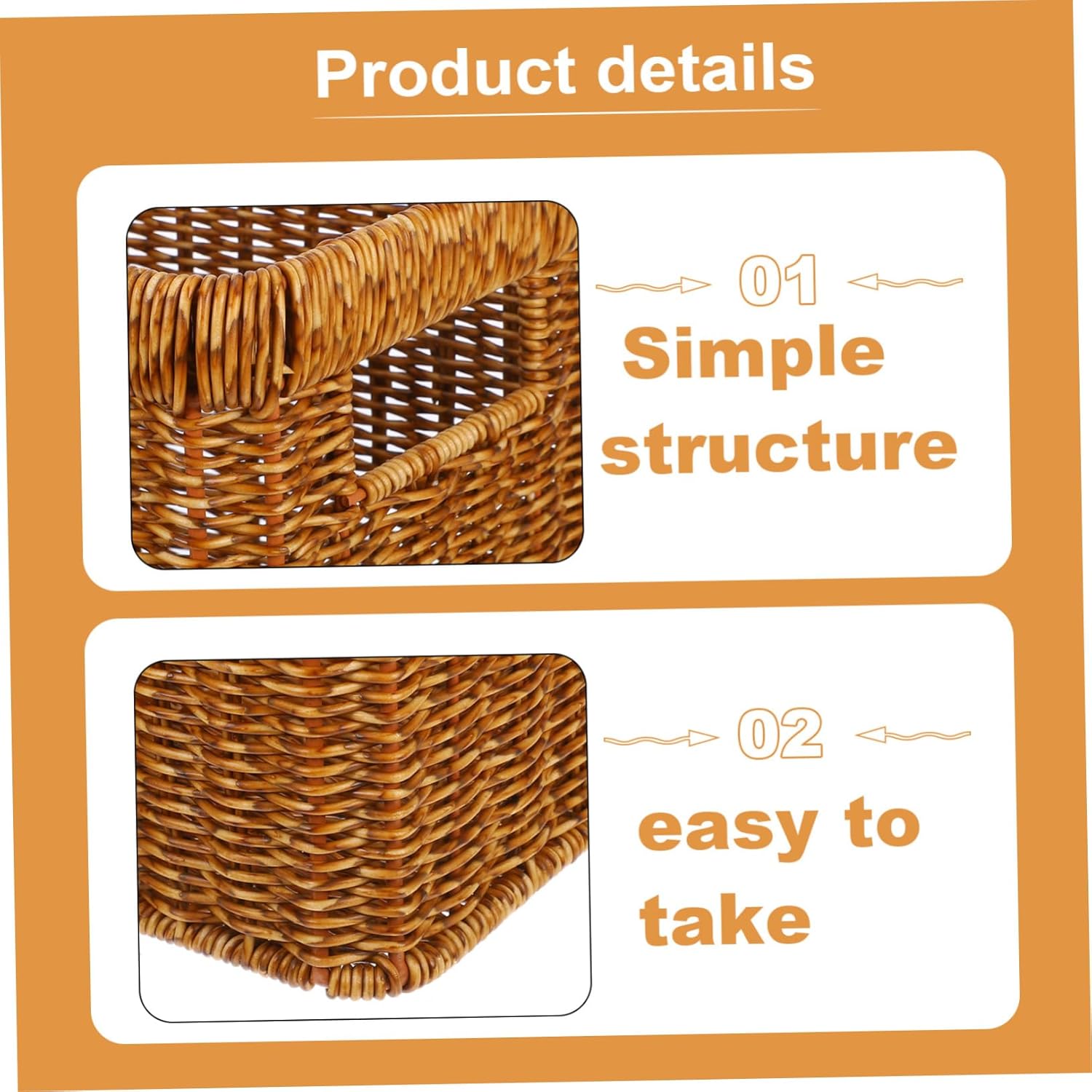 Handwoven Document Organizer Stylish File Holder for Desk Multi-purpose Magazine Storage Basket for Office Home and School and Practical Design Dark Brown