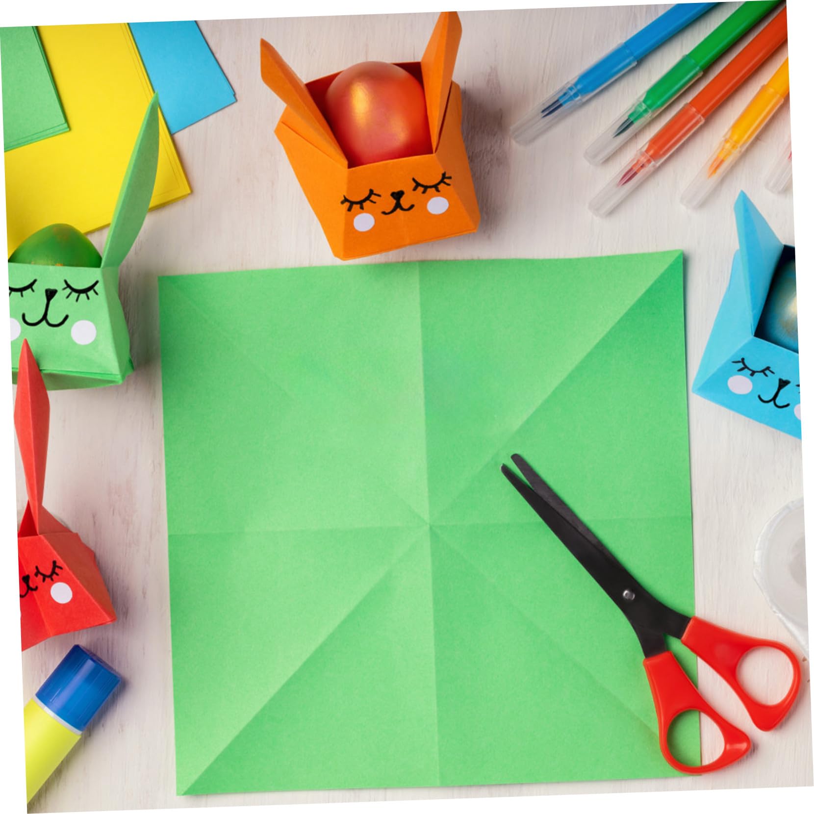Papel de Origami de Colores Mixtos 200 Piezas Cuadradas