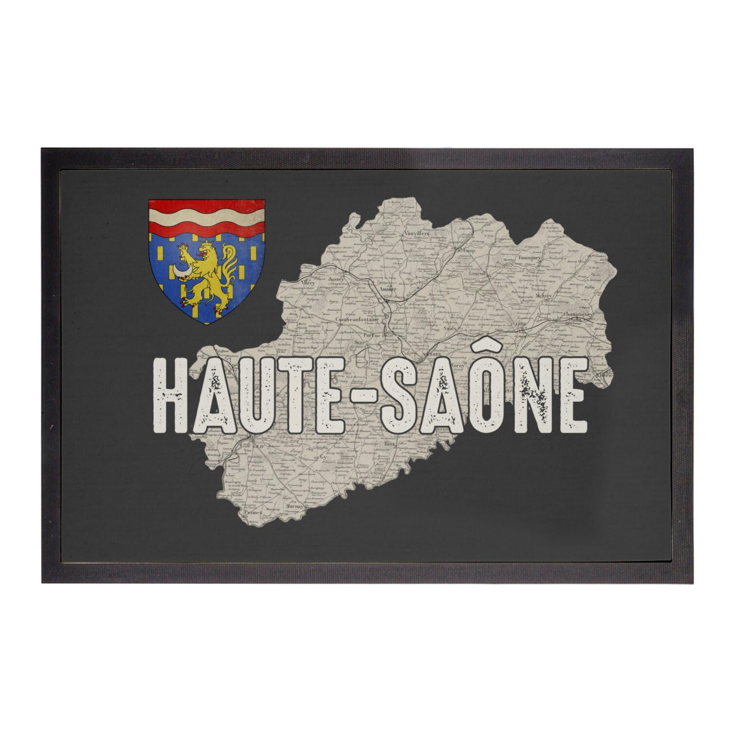 Tapis de porte Haute Saône paillasson carte ancienne entrée maison 75x50