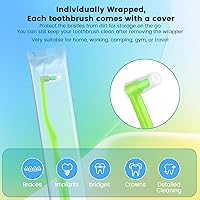 Vista 5 de Fregum Cepillo de Dientes de Mechón Final 2 en 1 con Cepillo Interdental para Ortodoncia, Frenos, Implantes, Retenedores, Dientes Posteriores