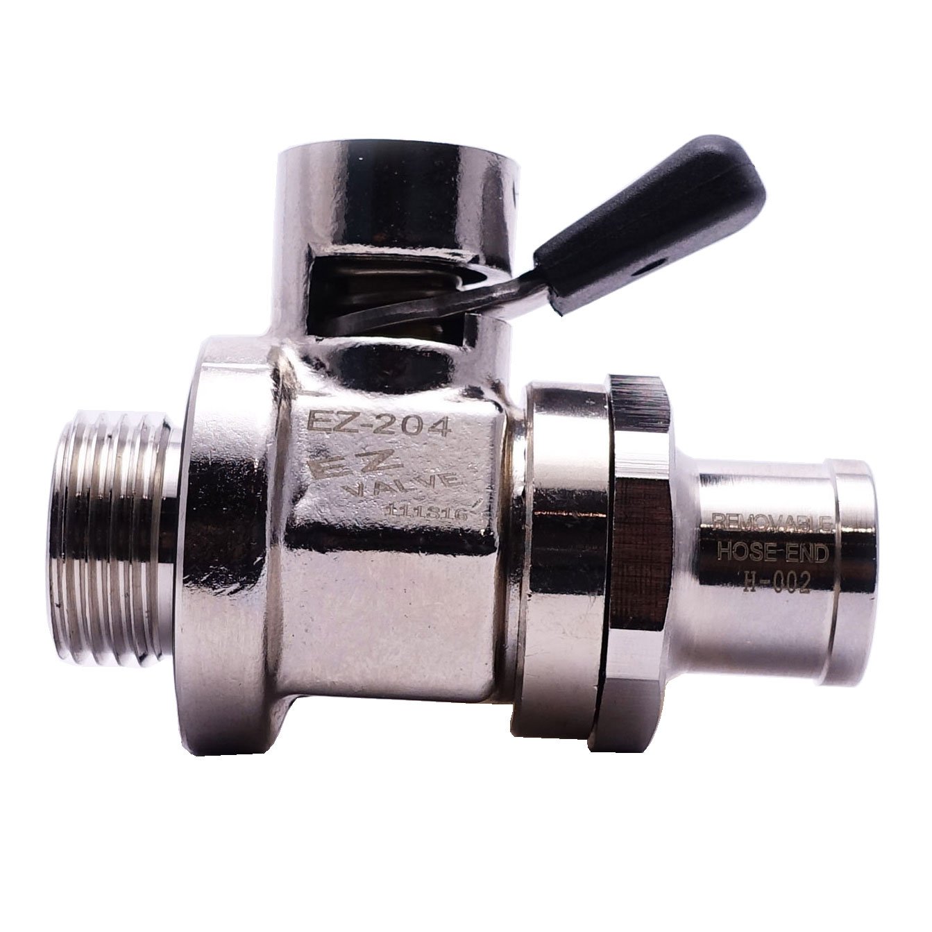 EZ-204(3/4"-16 UNF) EZ Oil Drain Valve with removable Straight Hose End(H-002) Combo