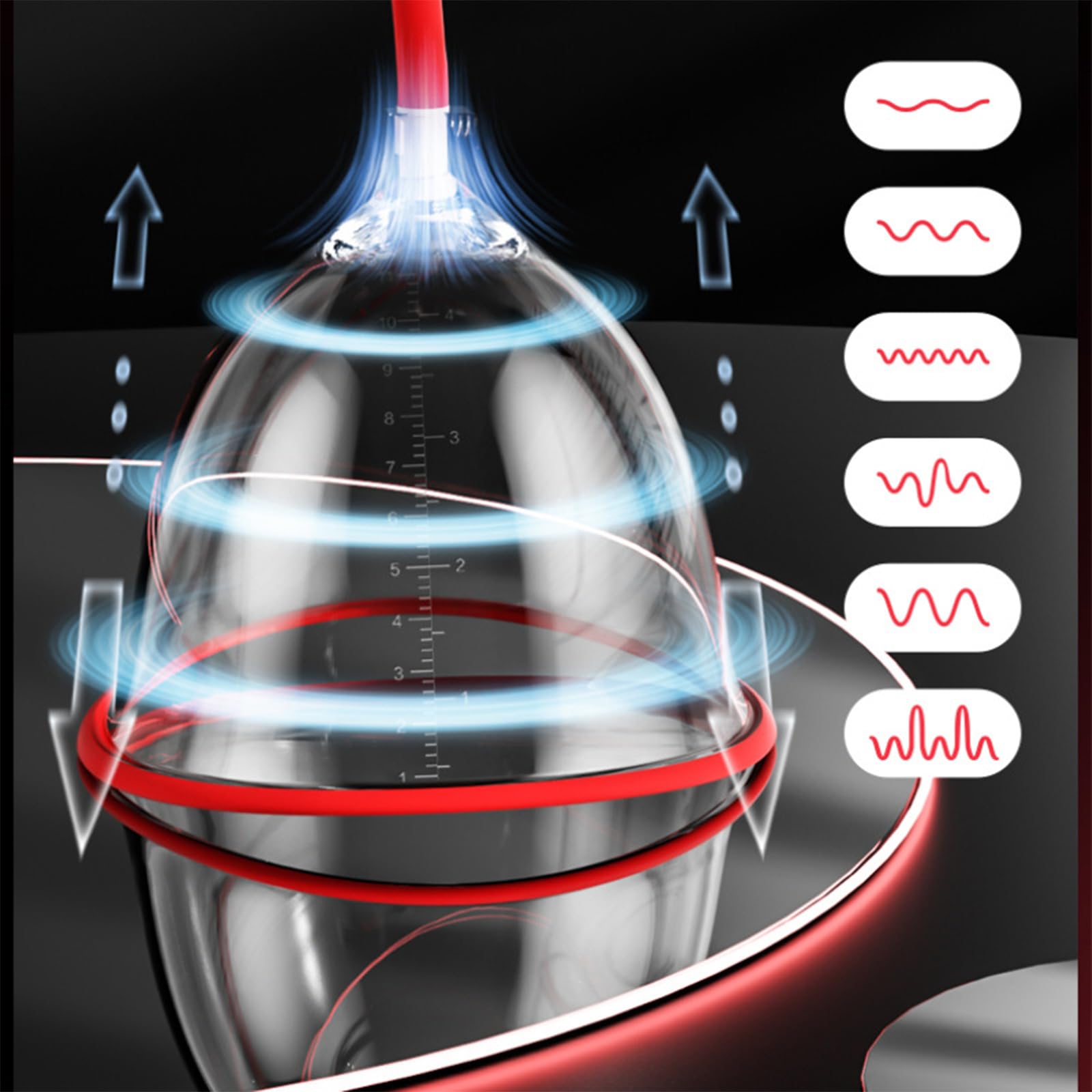 Elektrische Brustpumpe Milchpumpe Vakuum Saugkraft Brustsauger Vibratoren Pumpe Brust Saugen Nippelsauger Nippel Sucker Brustvergrößerung Nippel Stimulator Massager Sex Spielzeug Für Frauen(L)