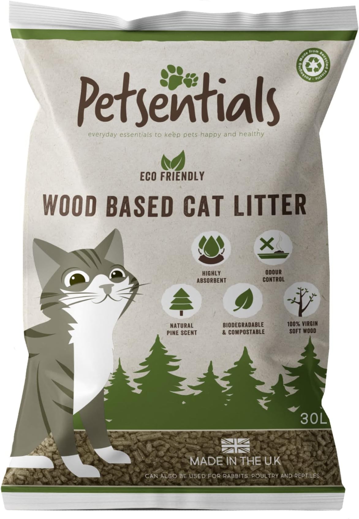 Pettex Pampuss Woodbase Cat Litter 30 Litre Amazon.co.uk Pet Supplies