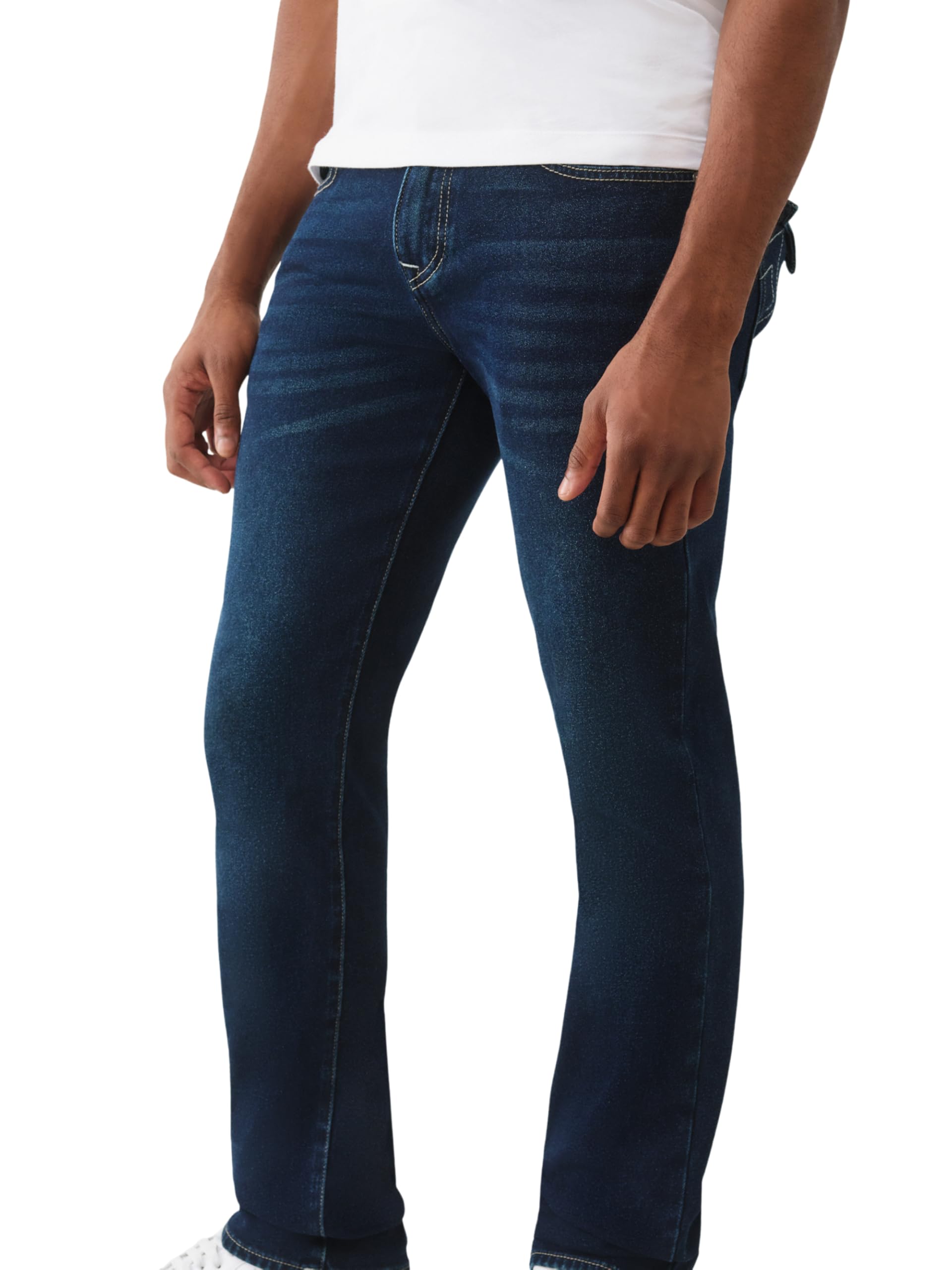 True Religion Herren Ricky Single Needle Flap Straight Jeans