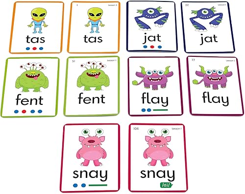 Miniatura 4 de Junior Learning Tarjetas de palabras extraterrestres, la ciencia de la lectura, recursos complementarios, para uso en el aula o en la escuela en