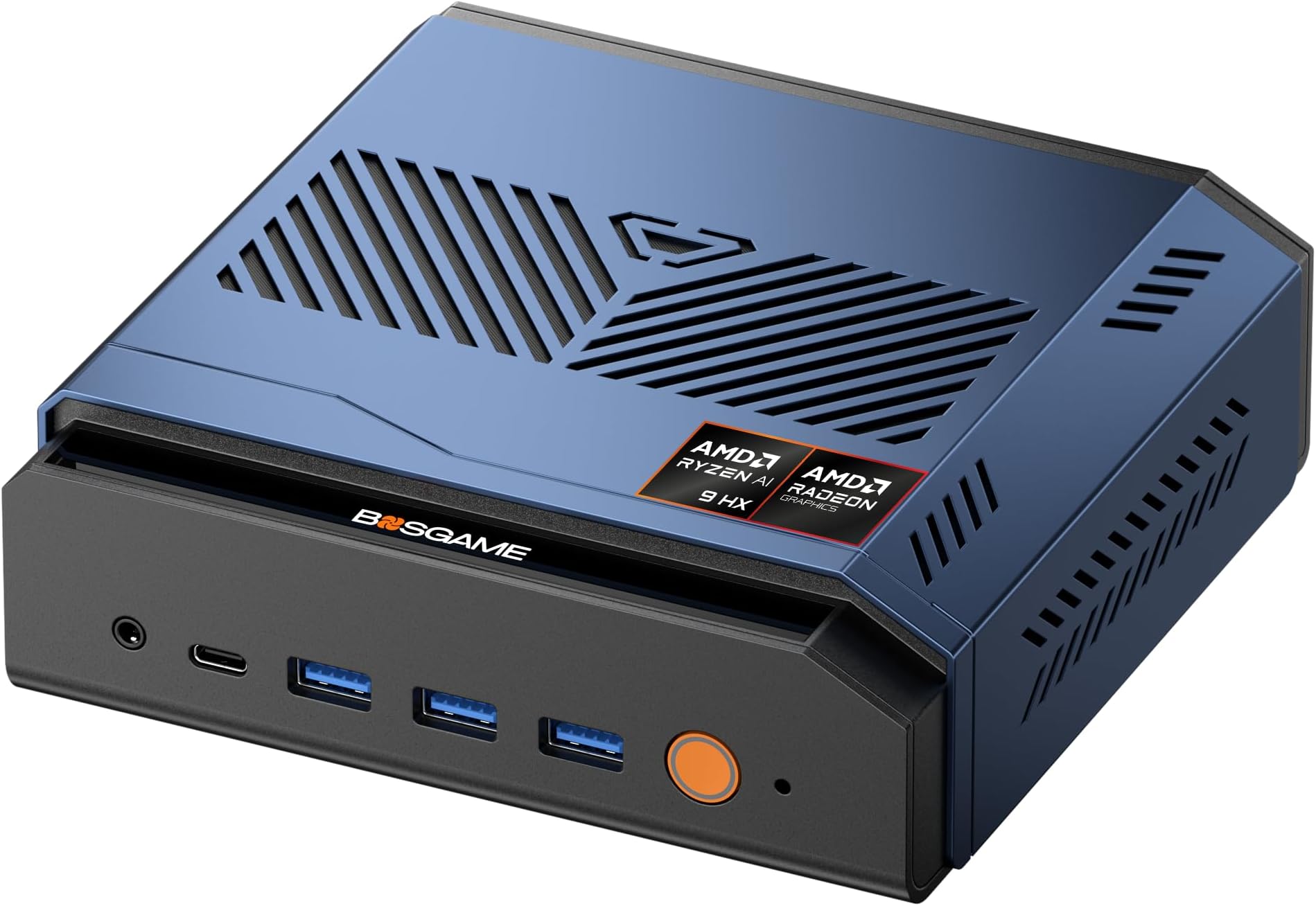 BOSGAME M6 AI Mini PC with AMD Ryzen AI 9 HX 370 (12C/24T 80 Tops) | Radeon 890M, 32GB DDR5 RAM 1TB NVMe SSD, Windows 11 Pro/WiFi 6E/BT 5.4/8K Qual Display (HDMI 2.1/USB4/DP1.4)/2.5G Dual LAN