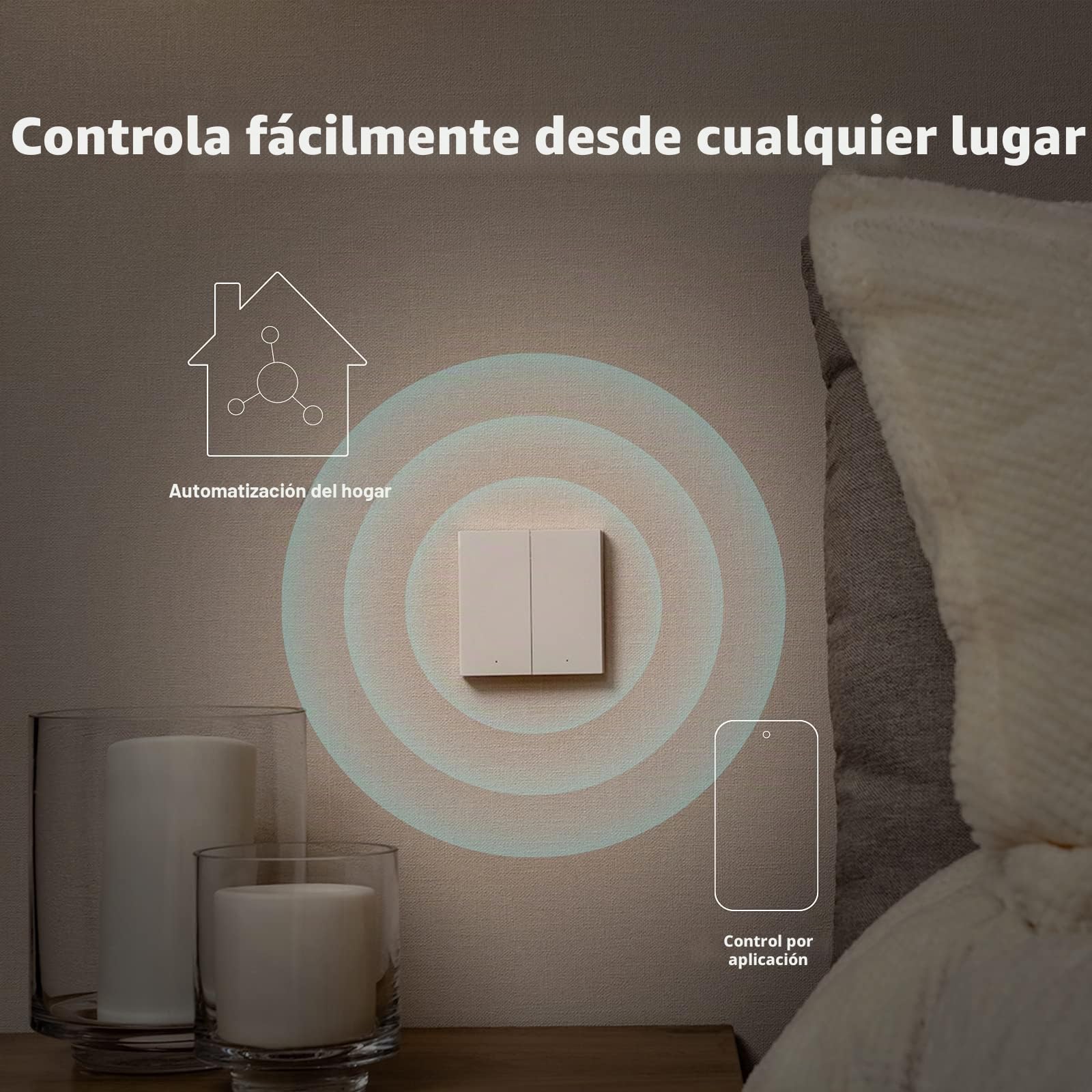 Aqara Interruptor de pared inteligente H1 EU (doble botón, conductor neutro) equipado con Zigbee 3.0, Aqara Hub, interruptor remoto compatible con Alexa, HomeKit, Google Assistant, IFTTT, Blanco