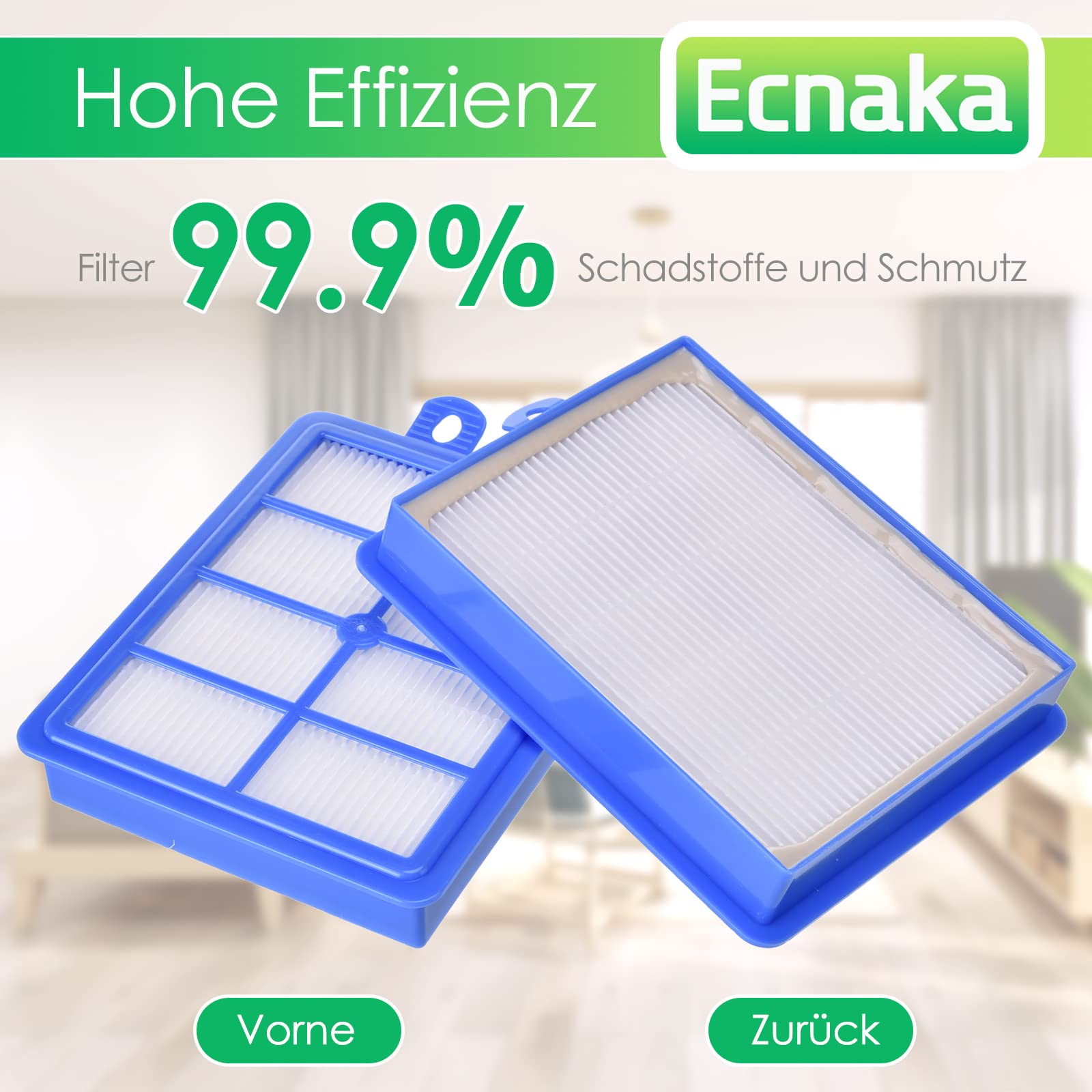 M&M Smartek 2 Filtri HEPA Per Aspirapolvere - Compatibili Con Philips FC8038/01, AEG AEF12, Electrolux - Contro Polline E Acari - Qualità Tedesca