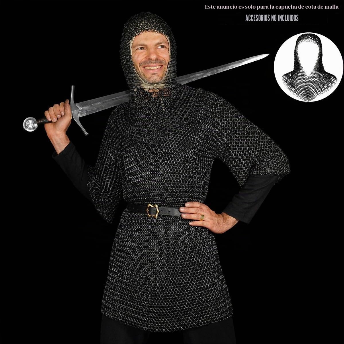 Mythrojan Chainmail Coif Accesorios de traje Unisex adulto (Pack de 1)