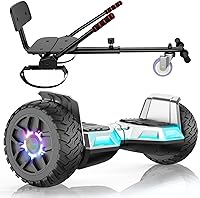 Vista 1 de SISIGAD Hoverboard con accesorio de asiento aeropatinetas de dos ruedas de 65 pulgadas con altavoz Bluetooth y luces coloridas scooter de equilibrio