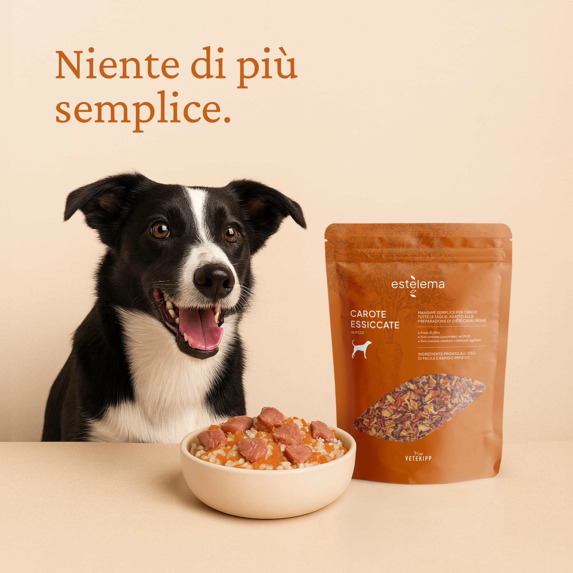 Carote Disidratate a pezzi per Cani 400g | 100% Naturali, Senza Additivi | Snack e Integrazione Dieta Casalinga BARF | 15 g ≈ 100 g Carote Fresche