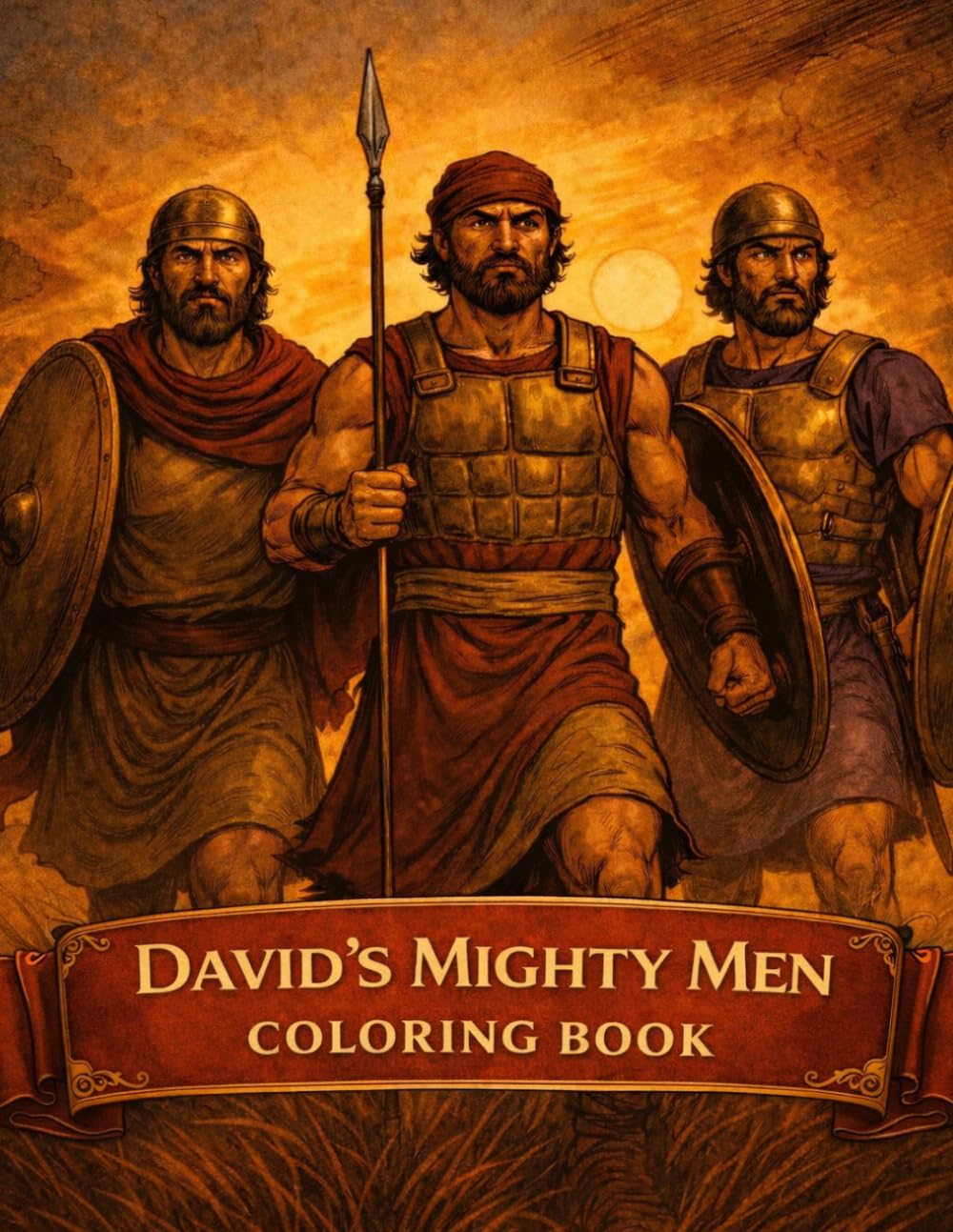 David's Mighty Men Coloring Book: A Bible-Based Christian Coloring Book Featuring David’s Mighty Warriors for All Ages
