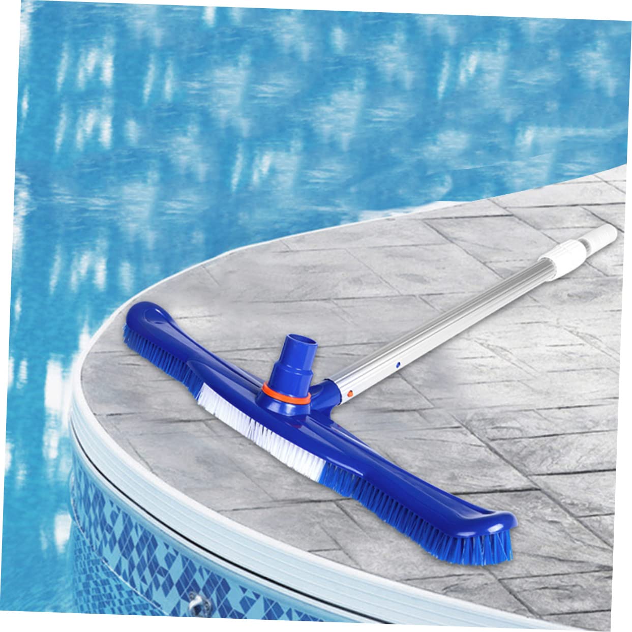 Brosse pour Piscine 20 Pouces en Plastique Robuste à Poils Rigides