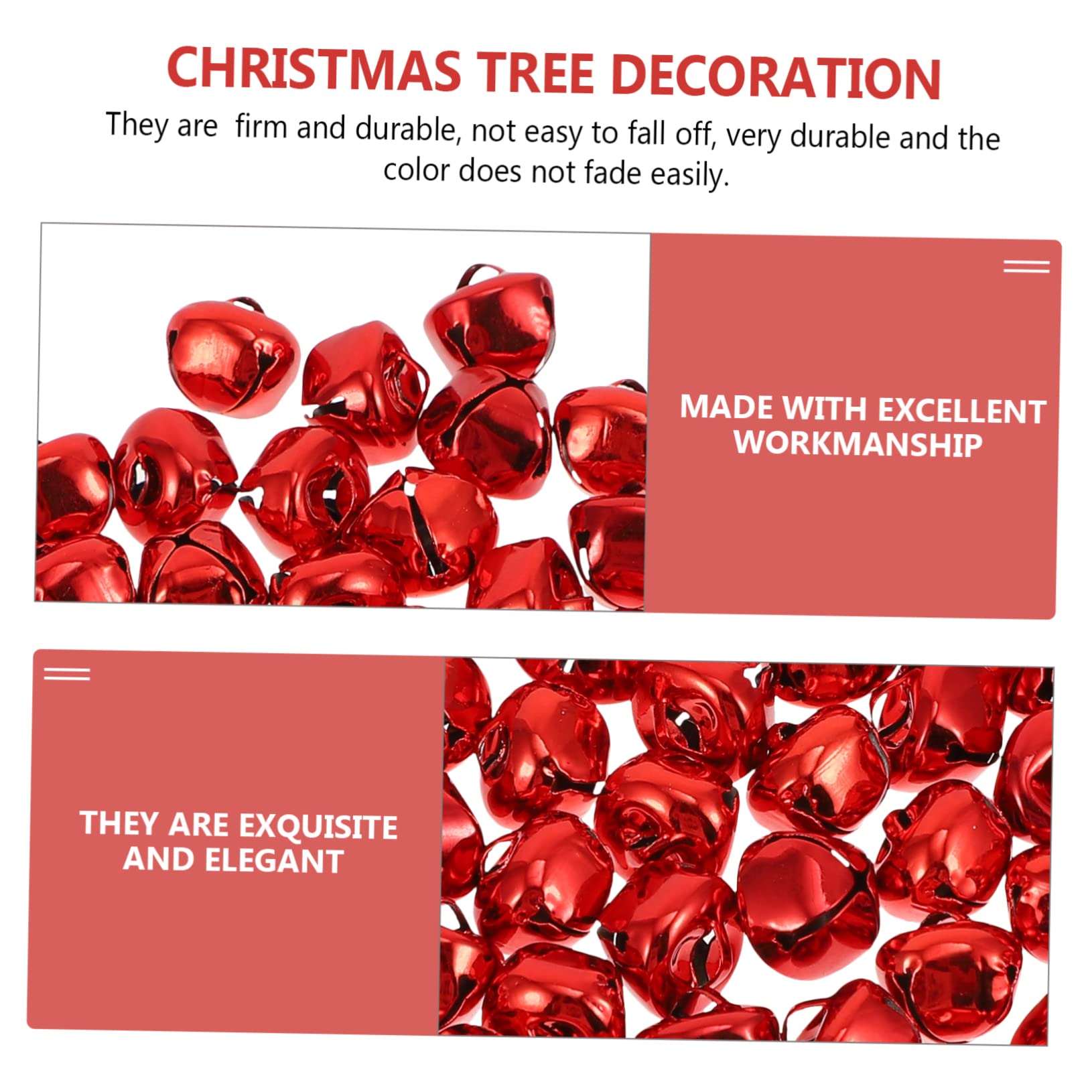 Cabilock 3 Set Campane Di Natale Decorazioni Bomboniere Natalizie Cravatte Campana Decorativa Lucine A Batteria Luci Di Natale Decorazione Porta Rosso Ferro Da Stiro 200 Pezzi * 3
