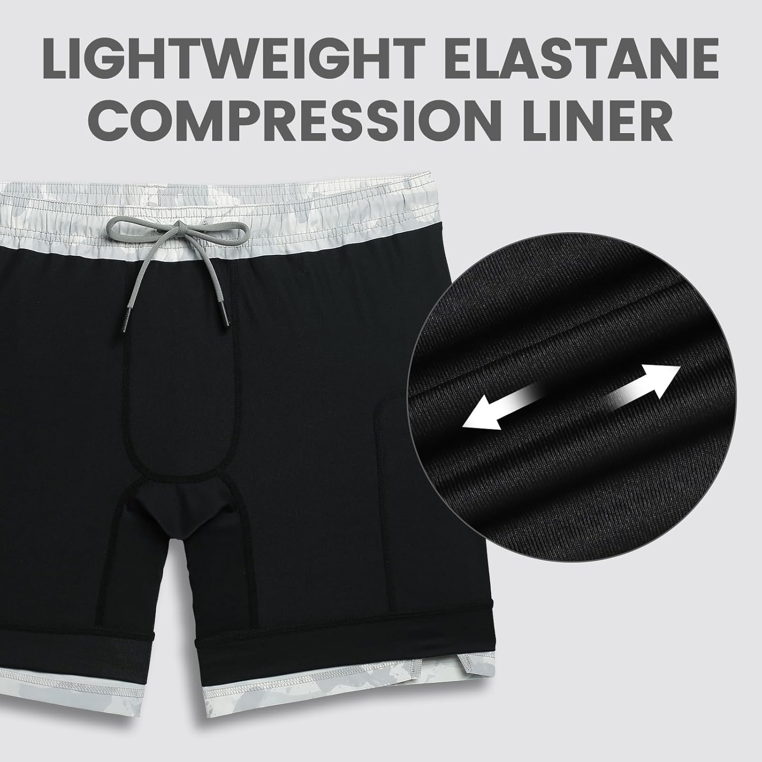 maamgic Gym Shorts for Men 7 inch Inseam with Liner Stretch 2 in 1 Workout Shorts Men Quick Dry Athletic Running Shorts - Image 5