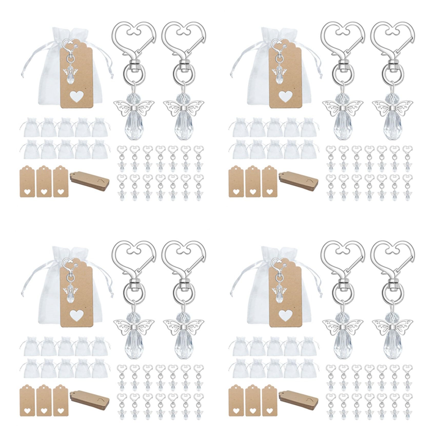 Juego de 120 llaveros de , regalos de boda, regalos de baby shower, con etiqueta y bolsa de dulces