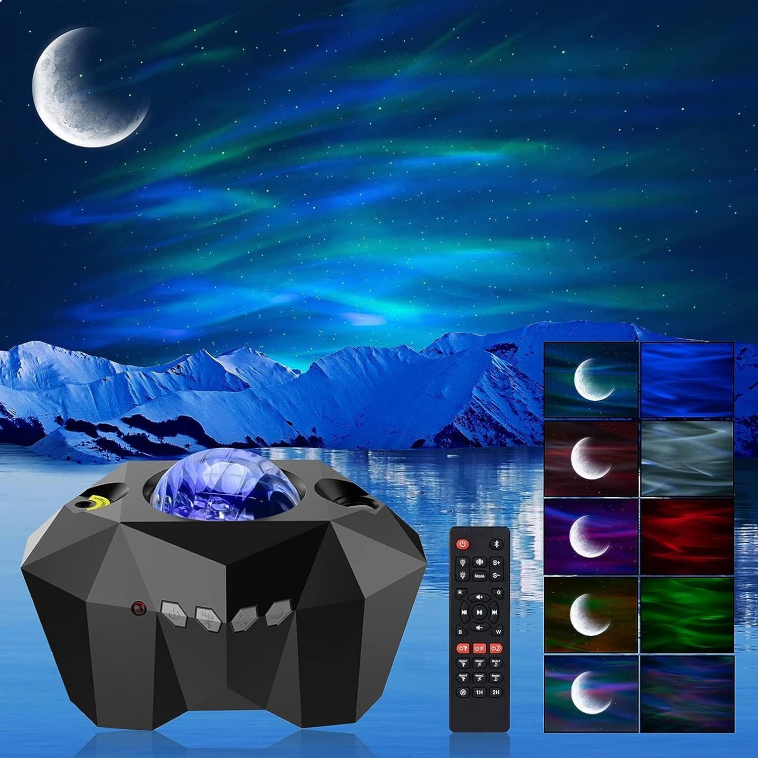 KEYORA Northern Galaxy Aurora Projector LED Light,3 in 1 Moon Star Aurora Projection with Music Speaker,White Noise Night Lamp with 33 Lights Effect for Kids and Adult for Bedroom,Party with Remote (B0CYM2LP22) Amazon Price History, Amazon Price Tracker