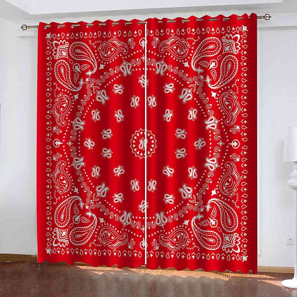 Rideau occultant thermique rouge art moderne pour isoler vos fenêtres du froid et du bruit