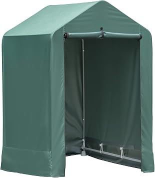 ShelterLogic 4 x 4 x 6 Waterproof Pop Up Deck Yard Storage Shed Kit