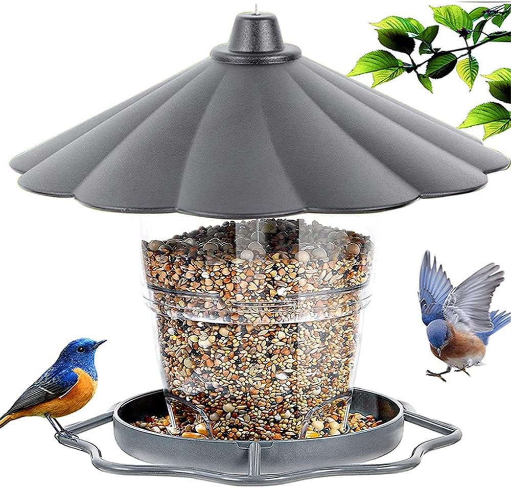 Vogelfutterhaus Kunststoff zum Hängen oder Pfahlmontage Amazon.de Garten