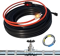 Vista 12 de Tubo, cable térmico con termostato Heat It HISD, 6 pies, negro