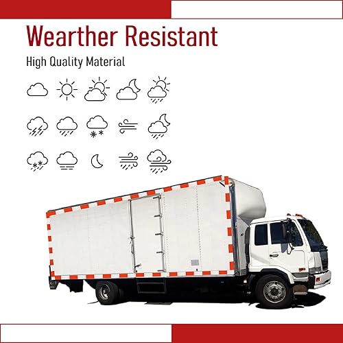 Miniatura 4 de THKULKME DOT-C2 Reflective Tape 2 Inch X 100 Feet Red White Reflector Adhesive Conspicuity Outdoor Waterproof Tape for Trailers, Trucks, Vehicles,