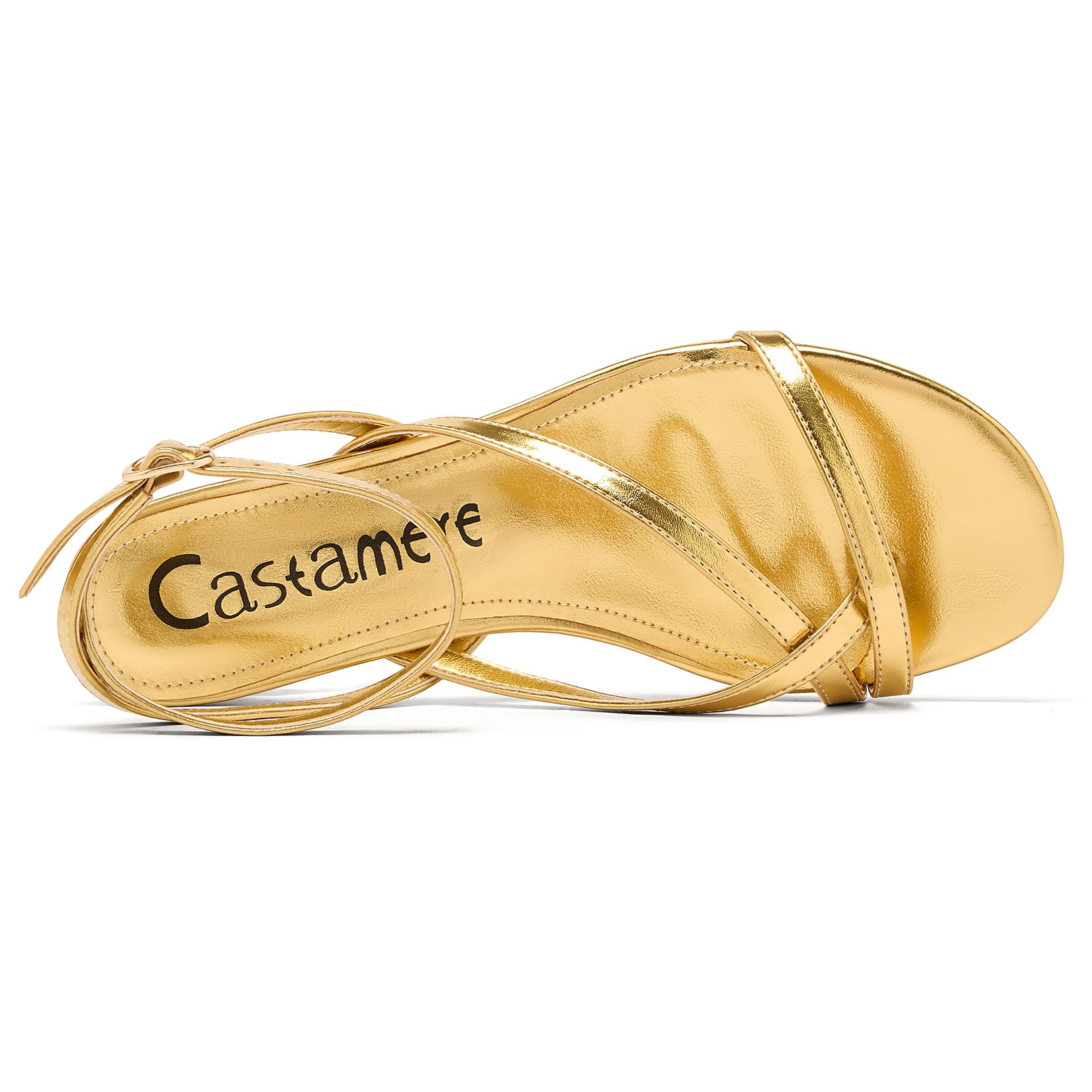 Castamere Donna Gattini Tacco Heel Aperte sulla Rotonda Punta Sandali Cinturino alla Caviglia Ballo Dress Estate 3.5 CM Heels